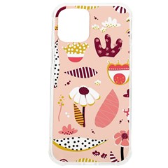 Scandinavian Flat Floral Background Coral Pink White Black Gold Pattern Iphone 12 Pro Max Tpu Uv Print Case by Sarkoni