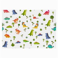 Baby Dino Seamless Pattern Large Glasses Cloth (2 Sides)