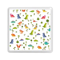 Baby Dino Seamless Pattern Memory Card Reader (square)