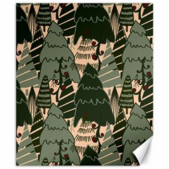 Christmas Vector Seamless Tree Pattern Canvas 8  X 10 