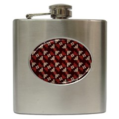 Oriental Dragon Motif Pattern Hip Flask (6 Oz)