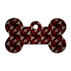 Oriental Dragon Motif Pattern Dog Tag Bone (two Sides)