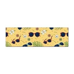 Seamless Pattern Of Sunglasses Tropical Leaves And Flowers Sticker Bumper (10 Pack) by Sarkoni