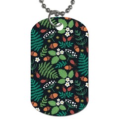 Pattern Forest Leaf Flower Motif Dog Tag (one Side) by Sarkoni