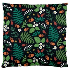 Pattern Forest Leaf Flower Motif Large Cushion Case (one Side)