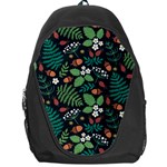 Pattern Forest Leaf Flower Motif Backpack Bag Front