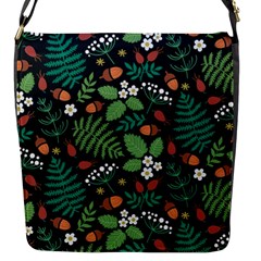 Pattern Forest Leaf Flower Motif Flap Closure Messenger Bag (s)