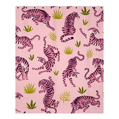 Pink Tigers And Tropical Leaves Patern Shower Curtain 60  X 72  (medium)  by Sarkoni