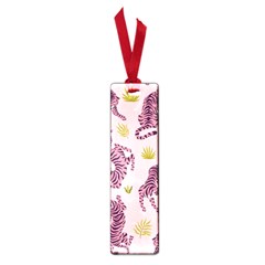 Pink Tigers And Tropical Leaves Patern Small Book Marks