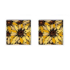 Colorful Seamless Floral Pattern Cufflinks (square)