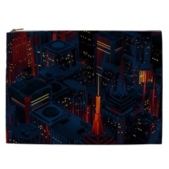 Architecture City Pixel Art Cosmetic Bag (xxl)