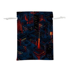 Architecture City Pixel Art Lightweight Drawstring Pouch (s) by Sarkoni