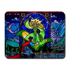 Beauty And The Beast Stained Glass Rose Small Mousepad by Sarkoni