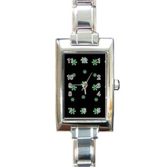 I Love Guitars In Pop Arts Blooming Style Rectangle Italian Charm Watch by pepitasart