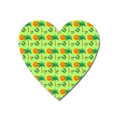 Summer Fun Pattern Heart Magnet by LalyLauraFLM