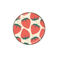 Seamless Strawberry Pattern Vector Hat Clip Ball Marker by Grandong