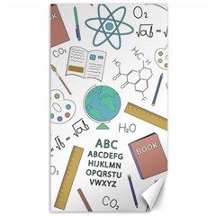 School Subjects And Objects Vector Illustration Seamless Pattern Canvas 40  x 72 