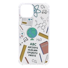 School Subjects And Objects Vector Illustration Seamless Pattern iPhone 13 TPU UV Print Case