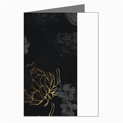 Dark And Gold Flower Patterned Greeting Cards (pkg Of 8)
