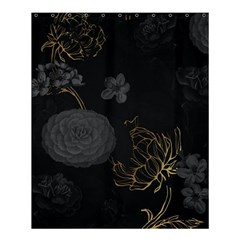 Dark And Gold Flower Patterned Shower Curtain 60  X 72  (medium)  by Grandong