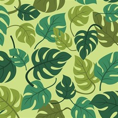 Seamless Pattern Of Monstera Leaves For The Tropical Plant Background Play Mat (square) by Grandong