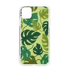 Seamless Pattern Of Monstera Leaves For The Tropical Plant Background Iphone 11 Tpu Uv Print Case by Grandong