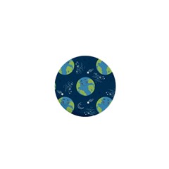 Seamless Pattern Cartoon Earth Planet 1  Mini Buttons by Grandong