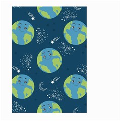 Seamless Pattern Cartoon Earth Planet Large Garden Flag (two Sides) by Grandong