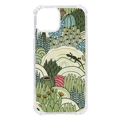 Playful Cactus Desert Landscape Illustrated Seamless Pattern Iphone 14 Tpu Uv Print Case