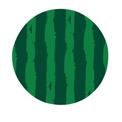 Green Seamless Watermelon Skin Pattern Mini Round Pill Box (pack Of 5)