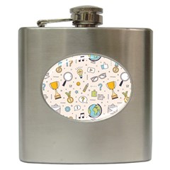 Quiz Backgrounds Ans Seamless Hip Flask (6 Oz) by Grandong