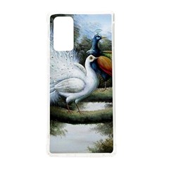 Canvas Oil Painting Two Peacock Samsung Galaxy Note 20 Tpu Uv Case