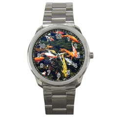 Koi Pond 3d Fish Sport Metal Watch by Grandong