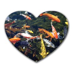 Koi Pond 3d Fish Heart Mousepad by Grandong