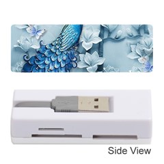 Chinese Style 3d Embossed Blue Peacock Oil Painting Memory Card Reader (Stick)