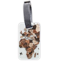 3d Vintage World Map Luggage Tag (one Side) by Grandong