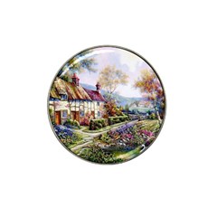 Colorful Cottage River Colorful House Landscape Garden Beautiful Painting Hat Clip Ball Marker (10 Pack) by Grandong