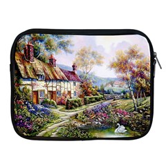 Colorful Cottage River Colorful House Landscape Garden Beautiful Painting Apple Ipad 2/3/4 Zipper Cases by Grandong