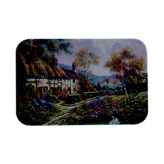 Colorful Cottage River Colorful House Landscape Garden Beautiful Painting Open Lid Metal Box (silver)   by Grandong