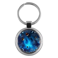 3d Universe Space Star Planet Key Chain (round) by Grandong