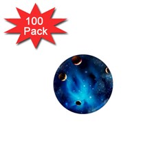 3d Universe Space Star Planet 1  Mini Magnets (100 Pack)  by Grandong