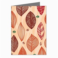 Forest Leaves Seamless Pattern With Natural Floral Greeting Cards (pkg Of 8) by Grandong