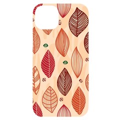 Forest Leaves Seamless Pattern With Natural Floral Iphone 14 Plus Black Uv Print Case by Grandong