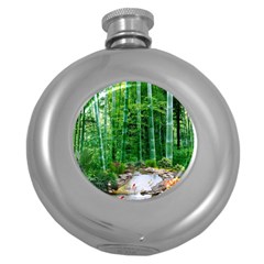 Bamboo Forest Squid Family Round Hip Flask (5 Oz) by Grandong
