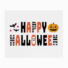 Happy Halloween Slot Text Orange Small Glasses Cloth by Sarkoni