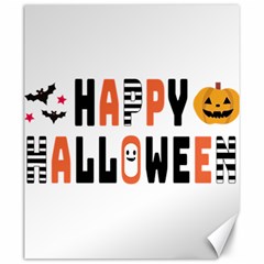 Happy Halloween Slot Text Orange Canvas 20  X 24 