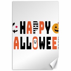 Happy Halloween Slot Text Orange Canvas 24  X 36 