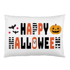 Happy Halloween Slot Text Orange Pillow Case