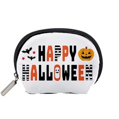 Happy Halloween Slot Text Orange Accessory Pouch (small)