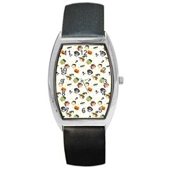 Happy Halloween Vector Images Barrel Style Metal Watch